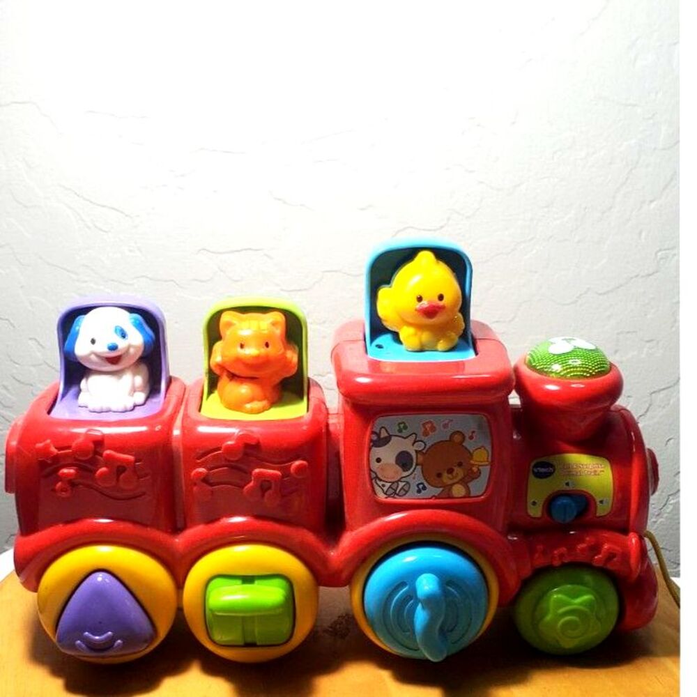 Toddler Toy Box Fisher Price Camera, Smart Pad, Vtech Animal Train 3 in the Set